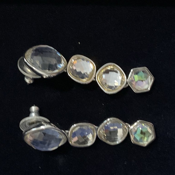 Swarovski Elegant Silver Drop Earrings - Picture 2 of 4